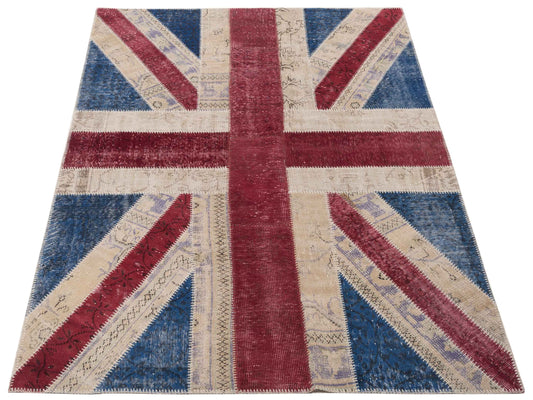 Patchwork Multi Multi 5.7x7.11 Hand Knotted Rug