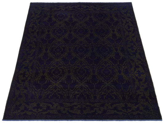 Rechromia Charcoal Purple 8.2x9.5 Hand Knotted Rug