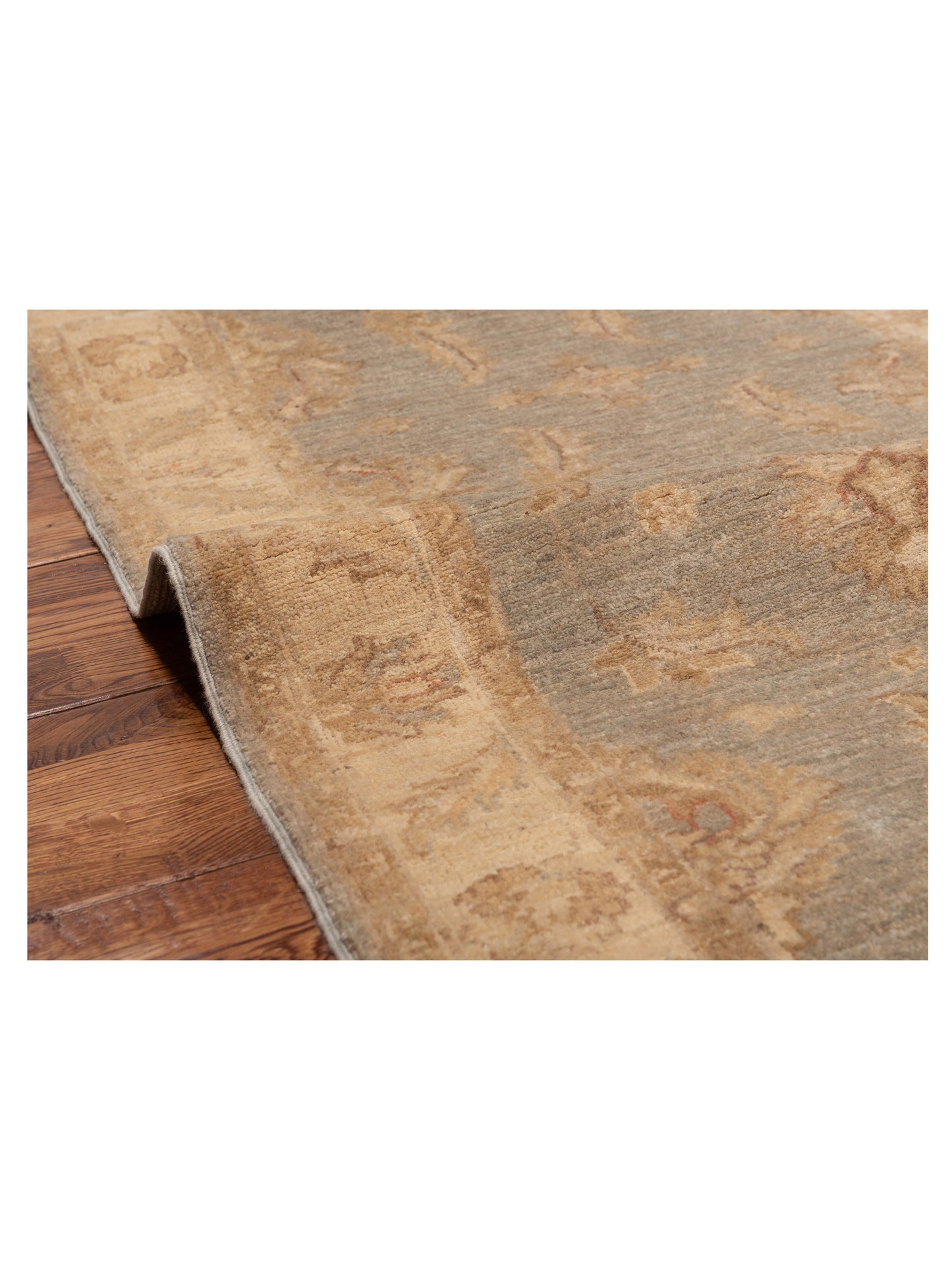 Sabira Blue Ivory 2.9x8.1 Hand Knotted Rug