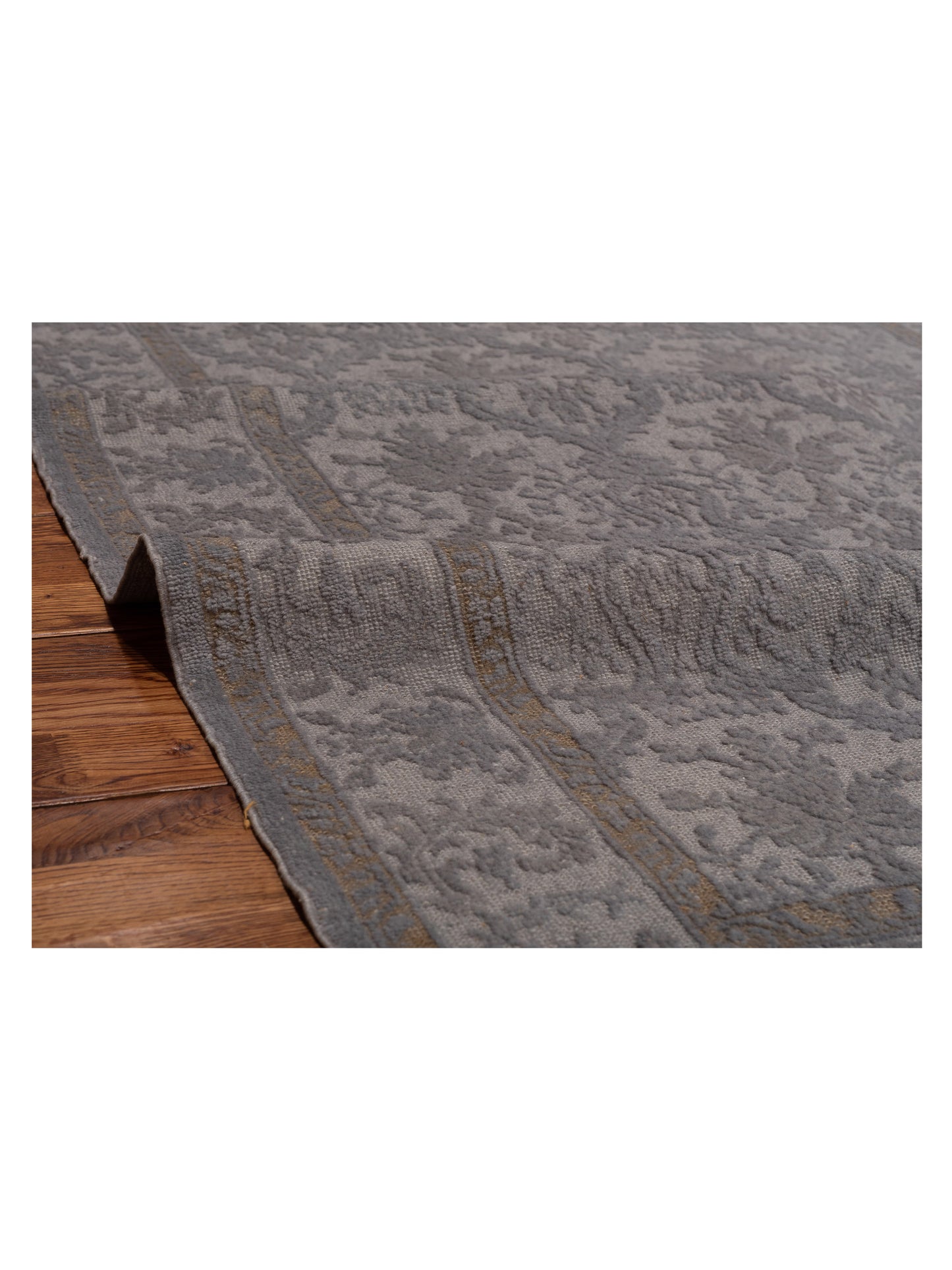 Rechromia Gray Gray 4.2x6.2 Hand Knotted Rug