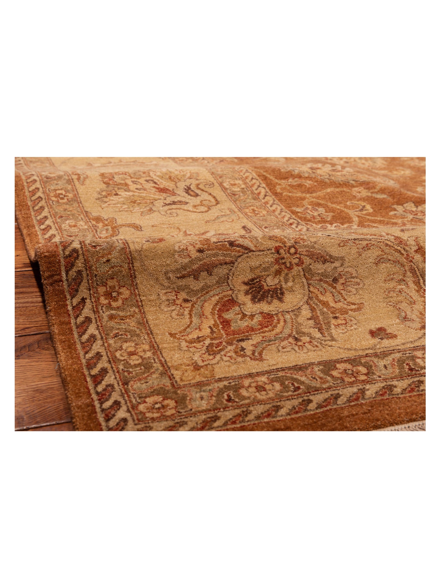 Zardun Copper Ivory 8.10x11.8 Hand Knotted Rug