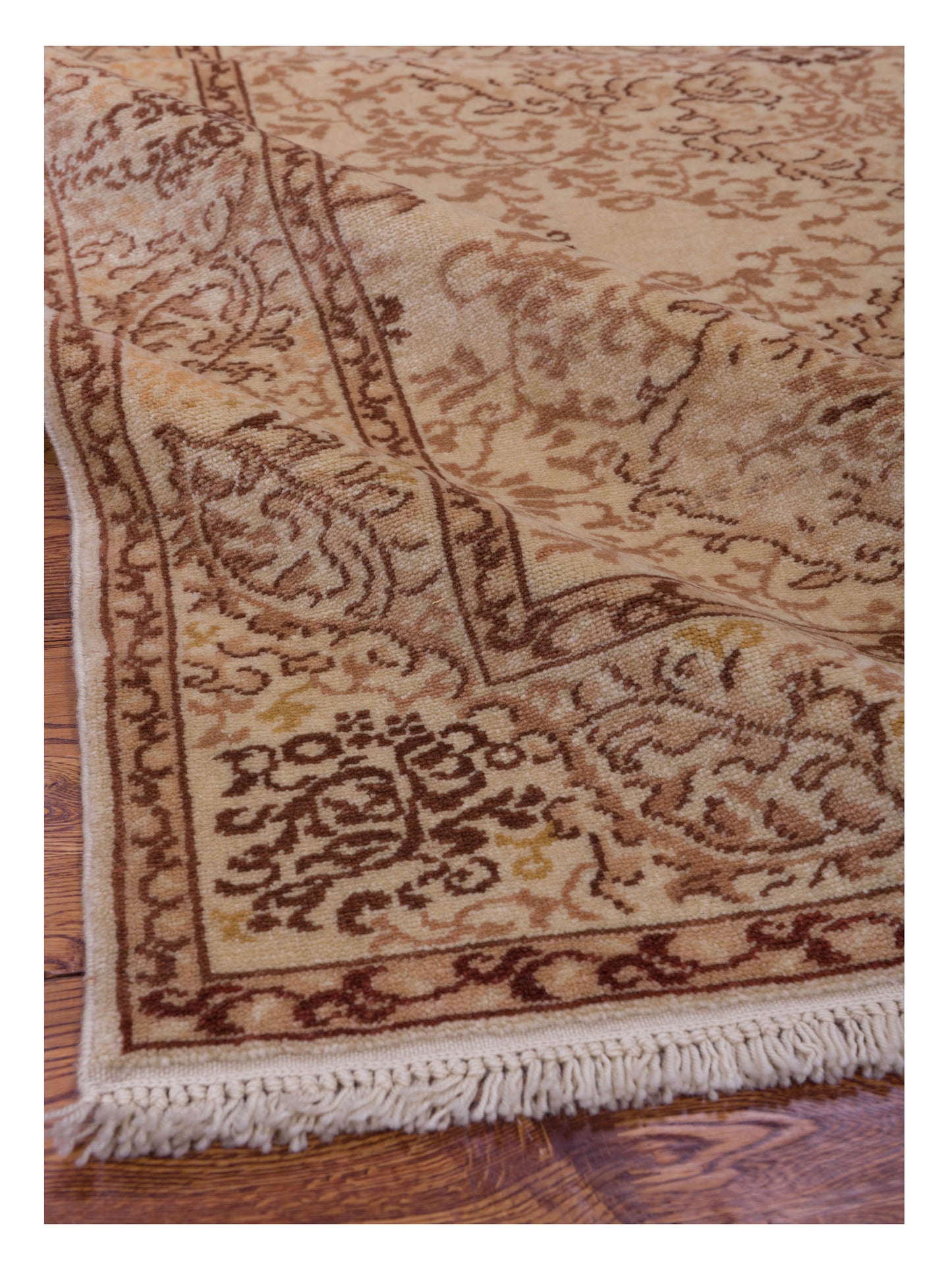 Antiqua Loom Beige Beige 4.1x6 Hand Knotted Rug
