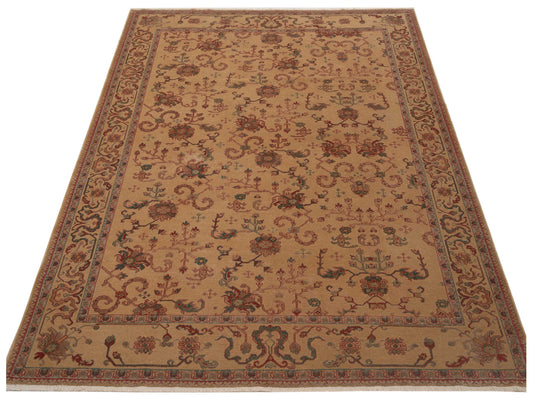 Antiqua Loom Gold Gold 7.10x9.2 Hand Knotted Rug