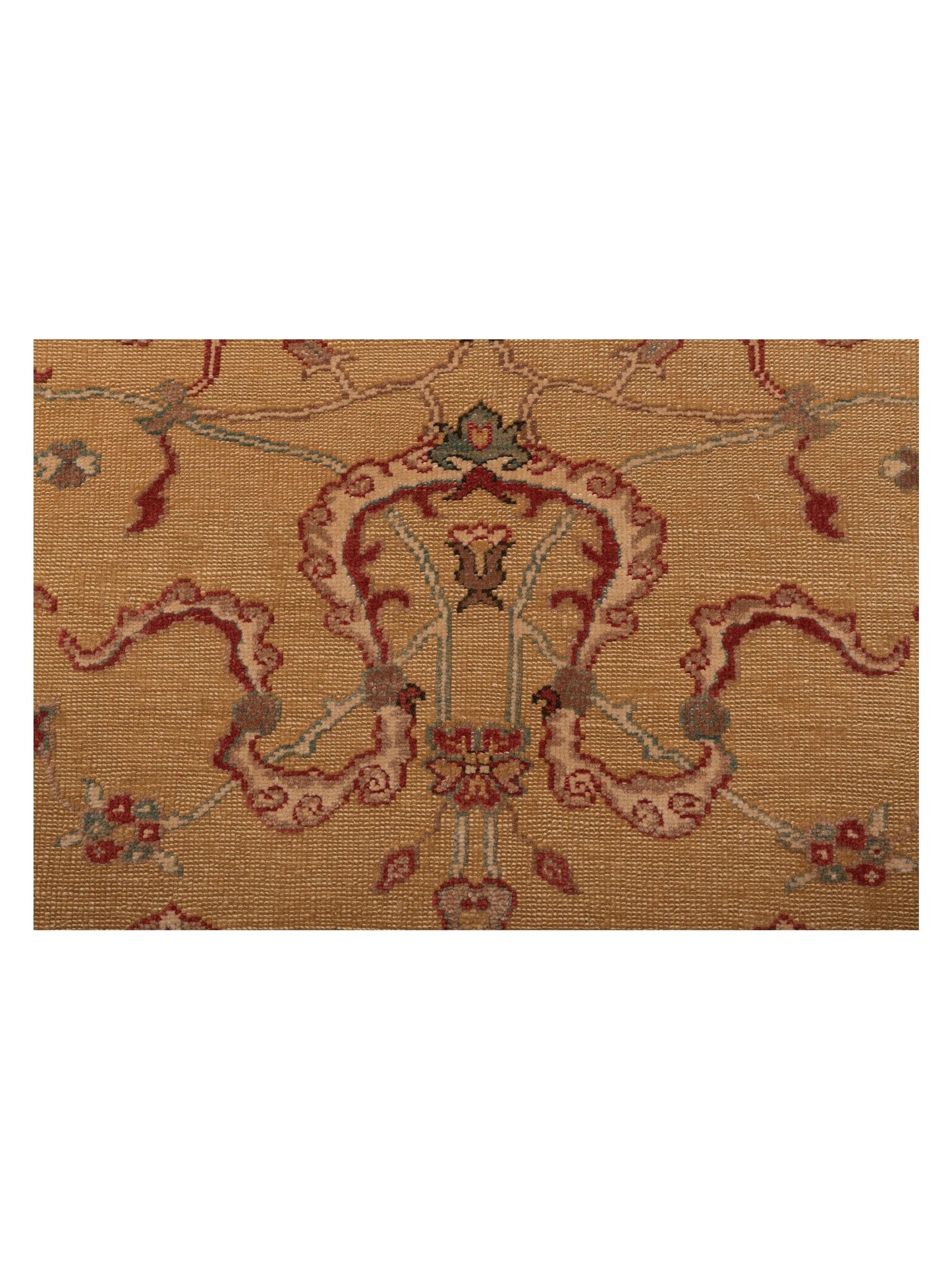 Antiqua Loom Gold Ivory 8.3x10.3 Hand Knotted Rug