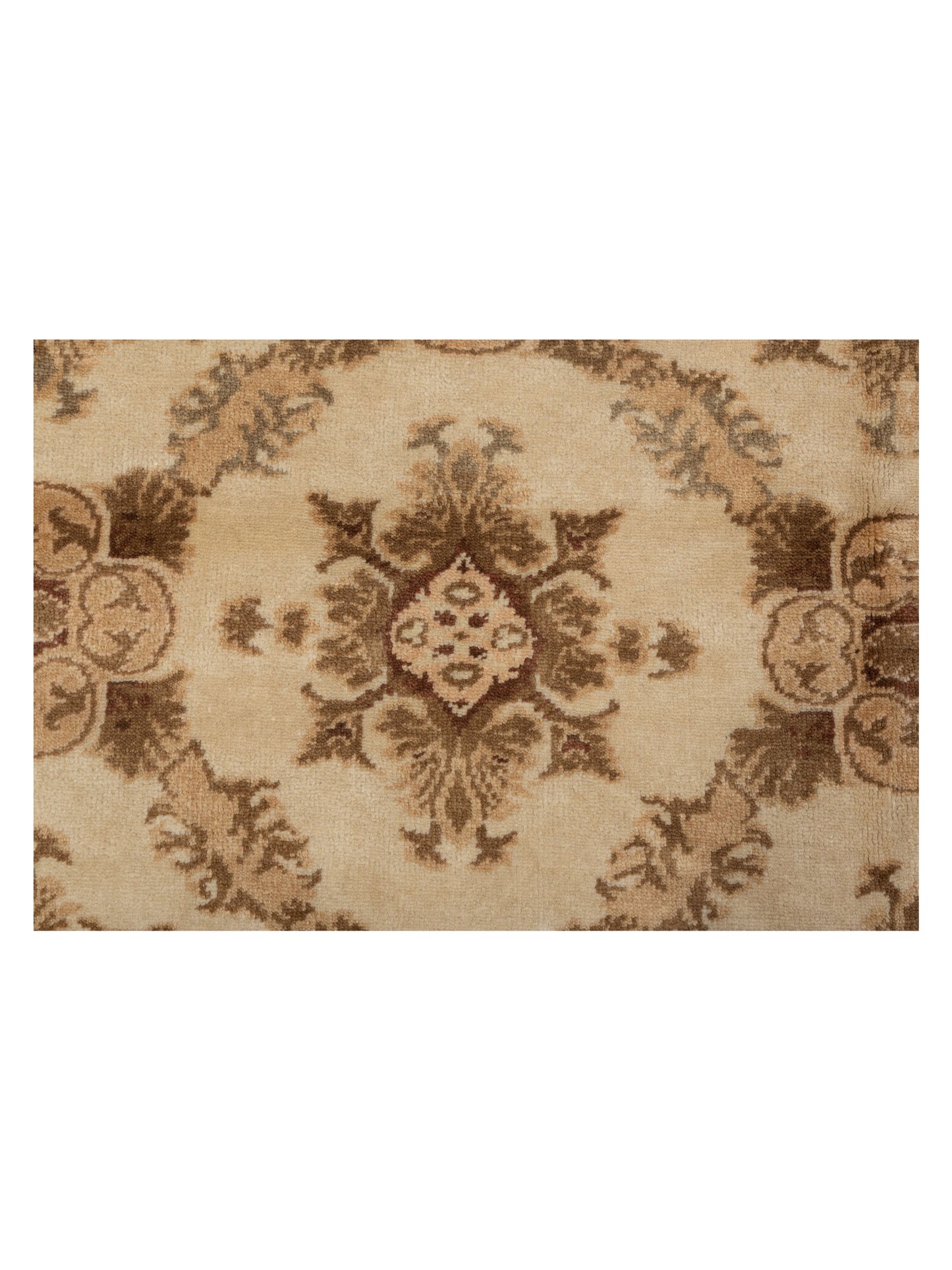 Antiqua Loom Ivory Beige 5.9x7.8 Hand Knotted Rug