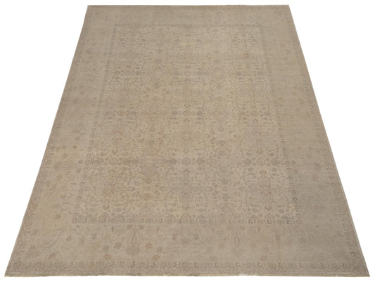 Vintage Cream Cream 9x11.10 Hand Knotted Rug