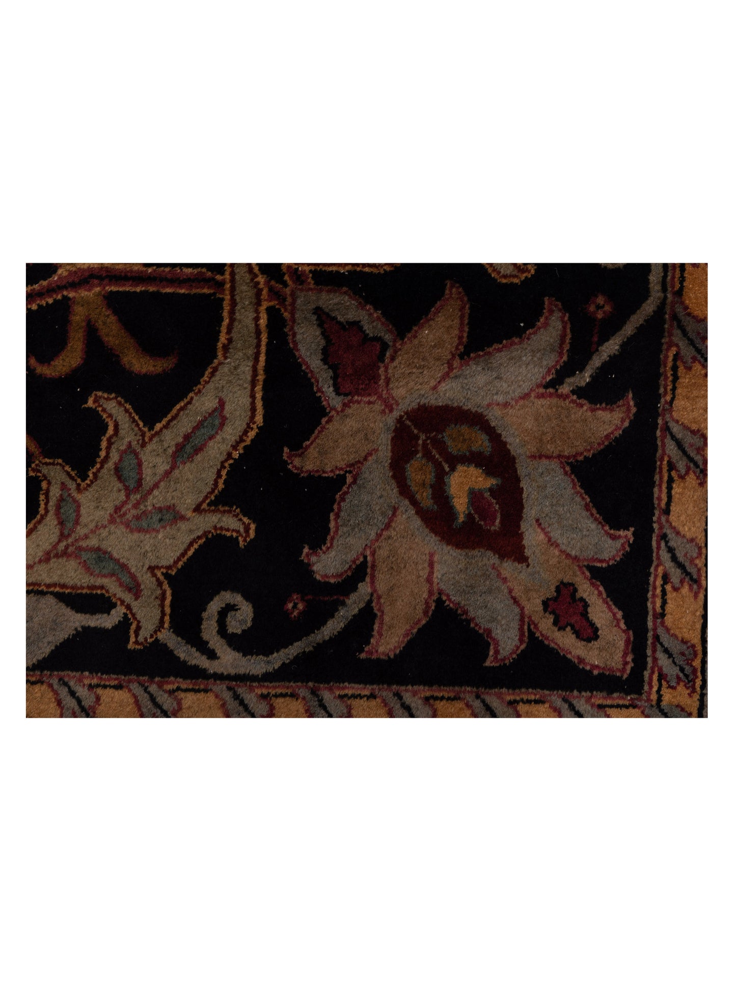 Mehvara Black Plum 8x10.1 Hand Knotted Rug