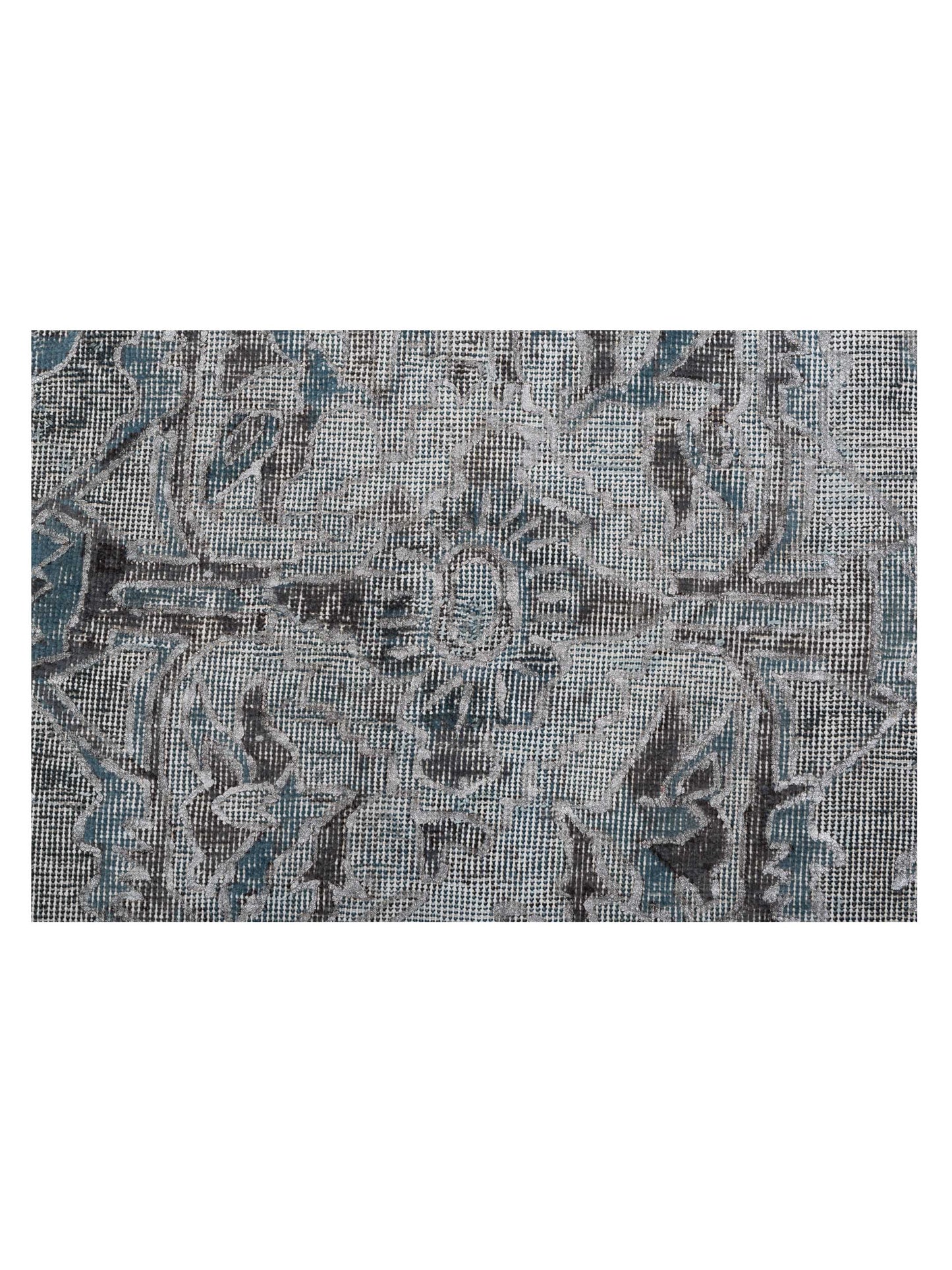 Vintage Light Blue 7.10x11 Hand Knotted Rug