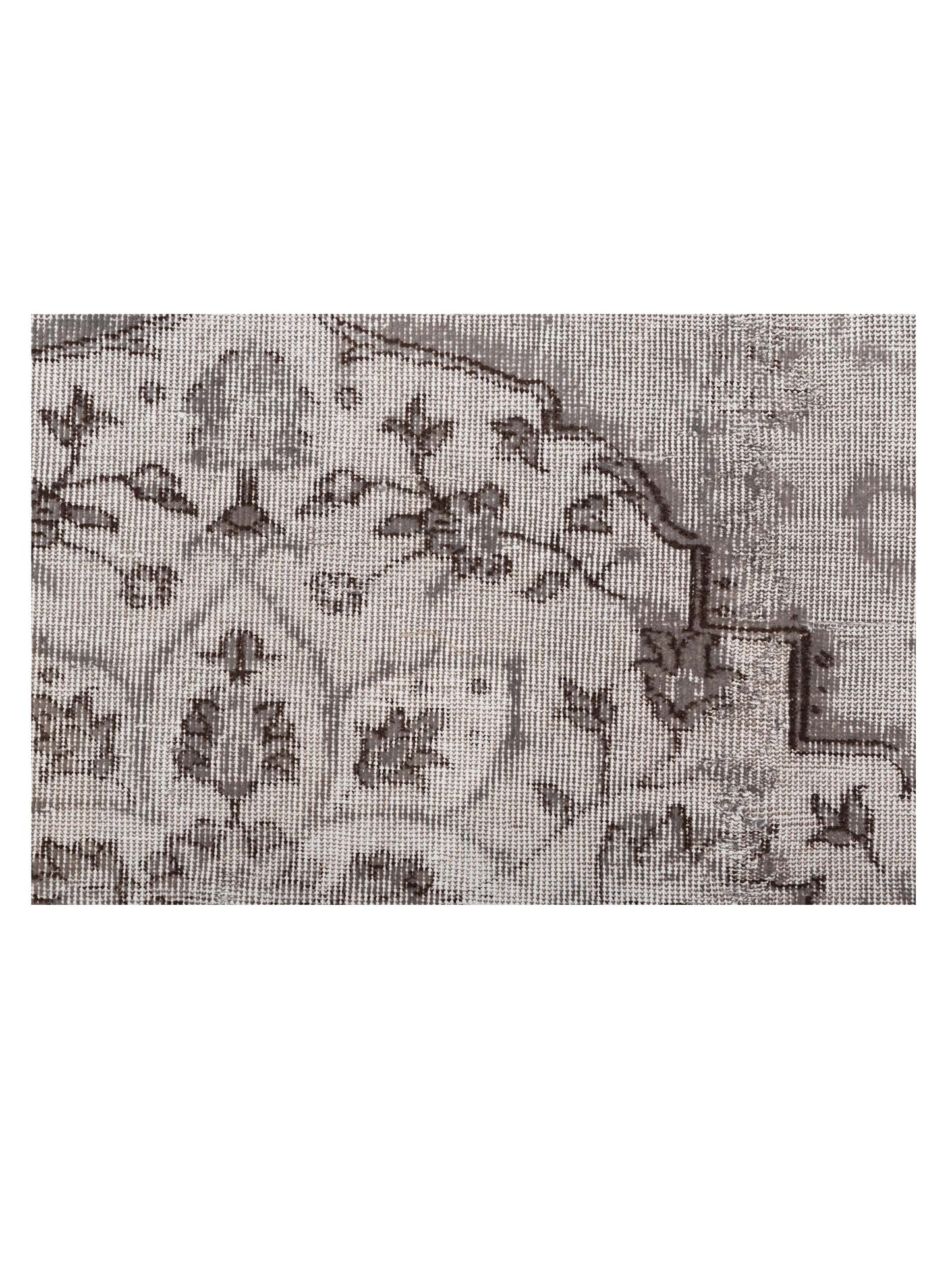 Vintage Silver 8x10.8 Hand Knotted Rug