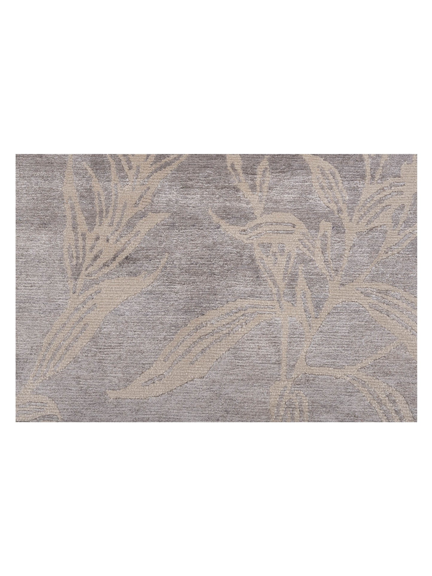 Tenzari Silver 8x10 Hand Knotted Rug