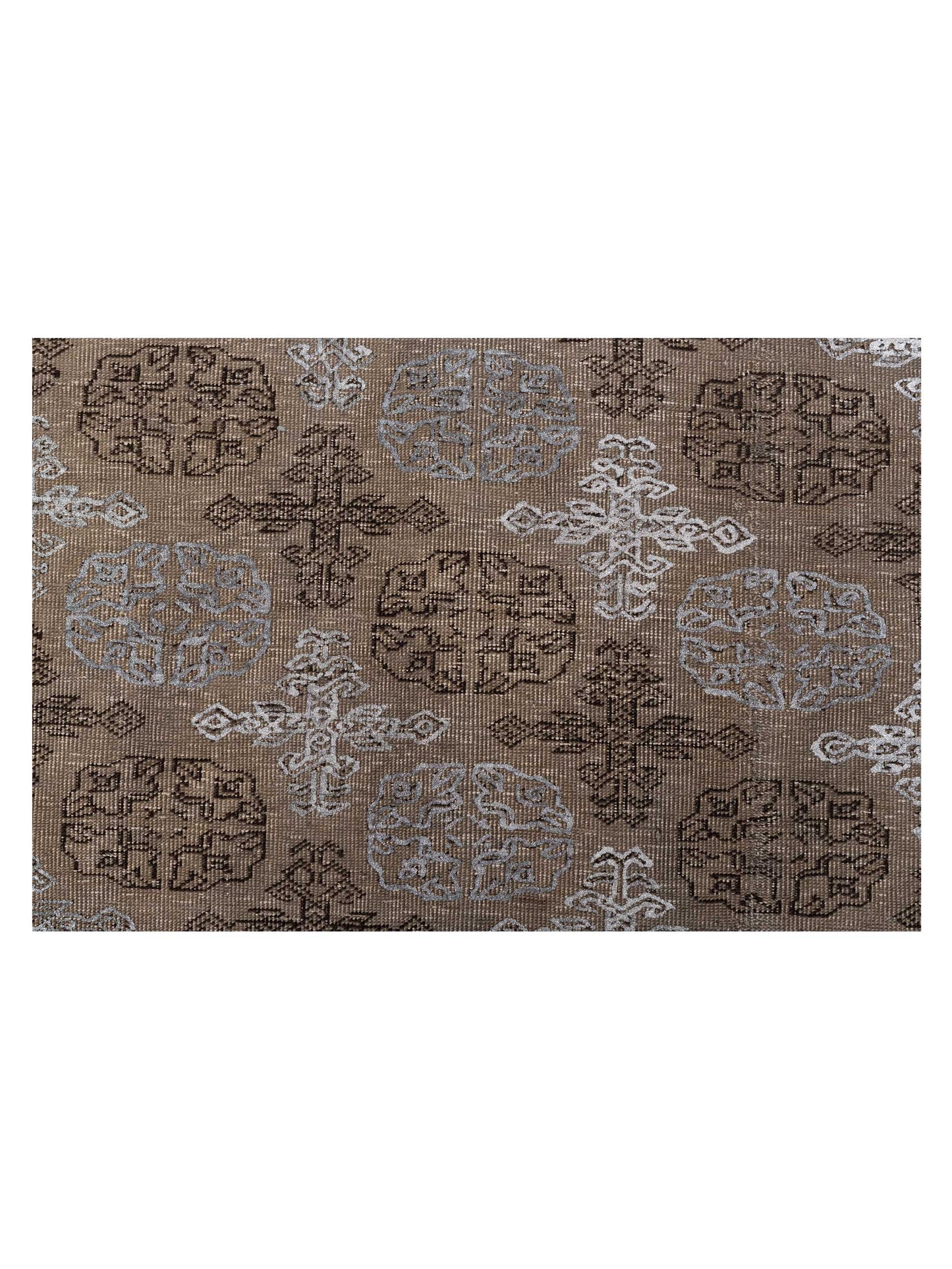 Vintage Gray 9.7x13.3 Hand Knotted Rug