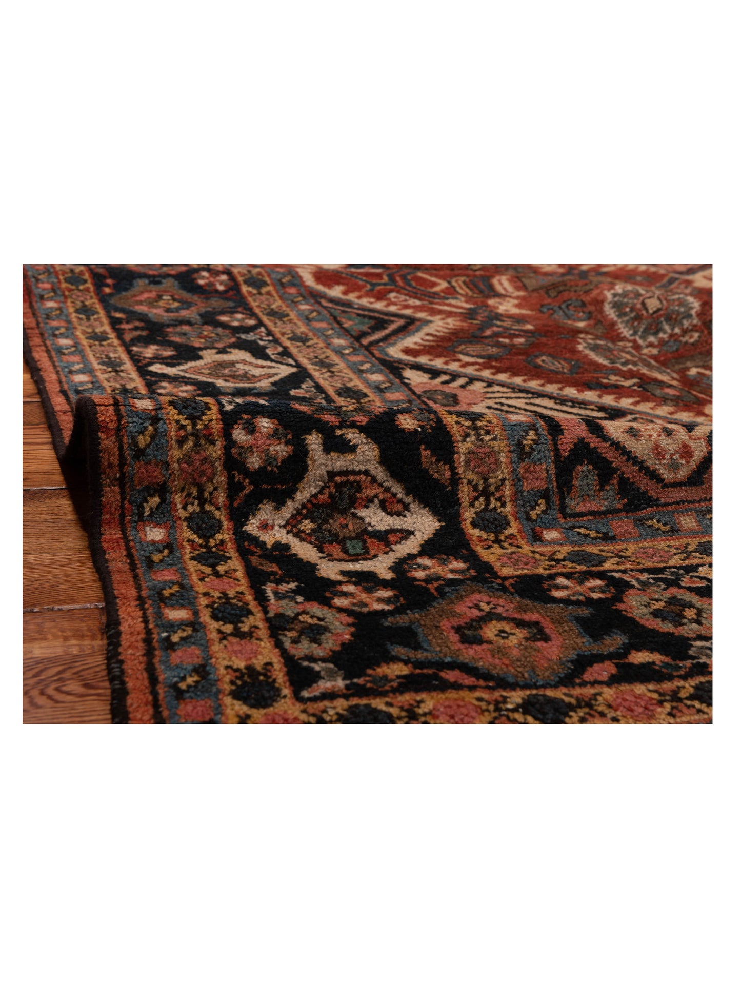 Antiqua Heirloom Red Navy 7.6x11.2 Hand Knotted Rug