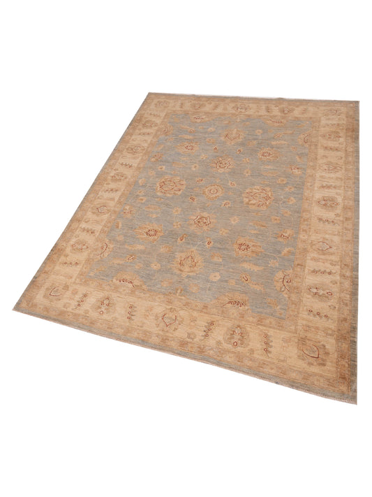 Sabira Blue Ivory 6x8.4 Hand Knotted Rug