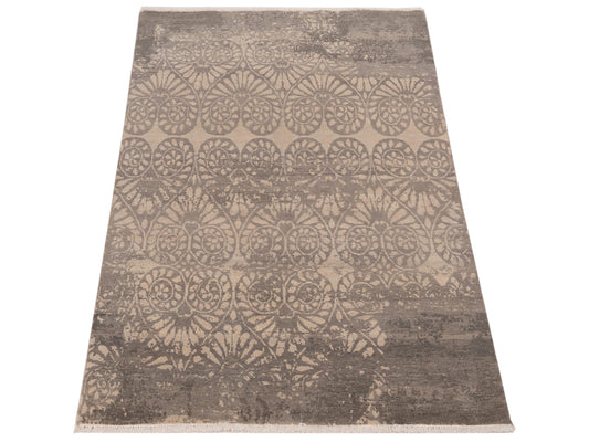 Tenzari Gray 3.11x6 Hand Knotted Rug