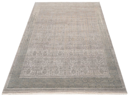 Artavia Silver Green 8x10 Hand Knotted Rug