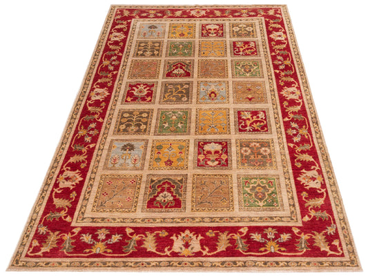 Sabira Multi 6.7x9.6 Hand Knotted Rug