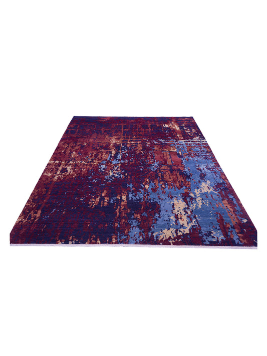 Tenzari Multi Multi 9x11.5 Hand Knotted Rug
