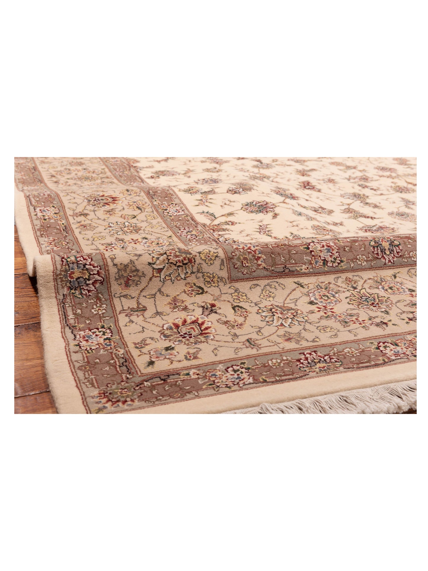 Artalya Ivory Beige 9x12 Hand Knotted Rug