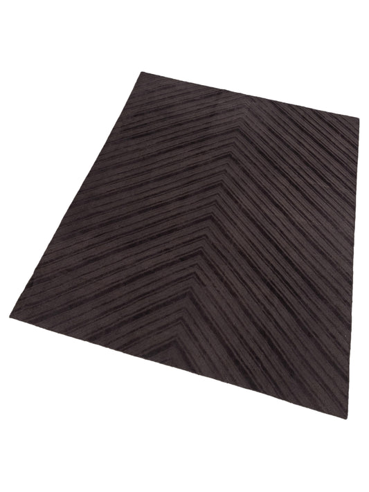 Tibarra Dark Brown 9x12 Hand Knotted Rug