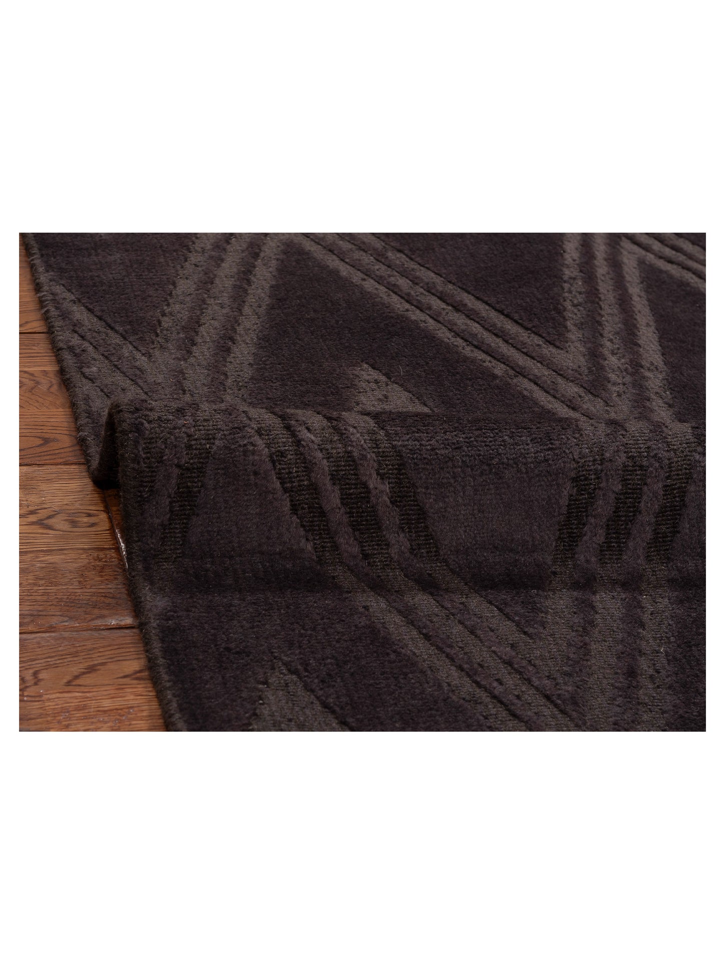 Tibarra Dark Brown 8x10 Hand Knotted Rug