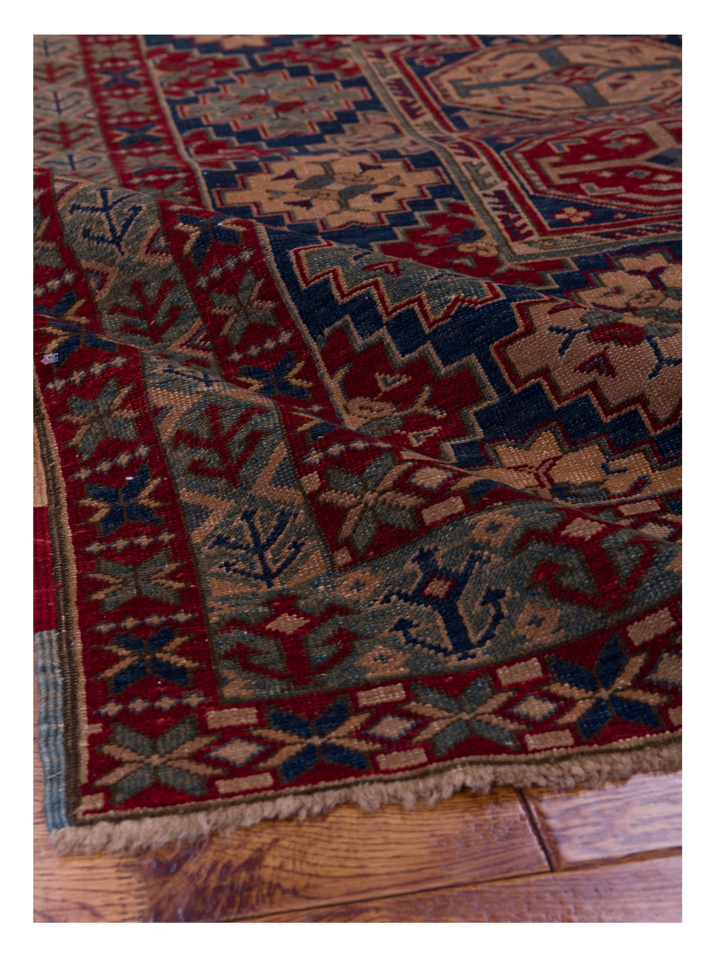 Shirvara Navy Red 4.1x6.5 Hand Knotted Rug