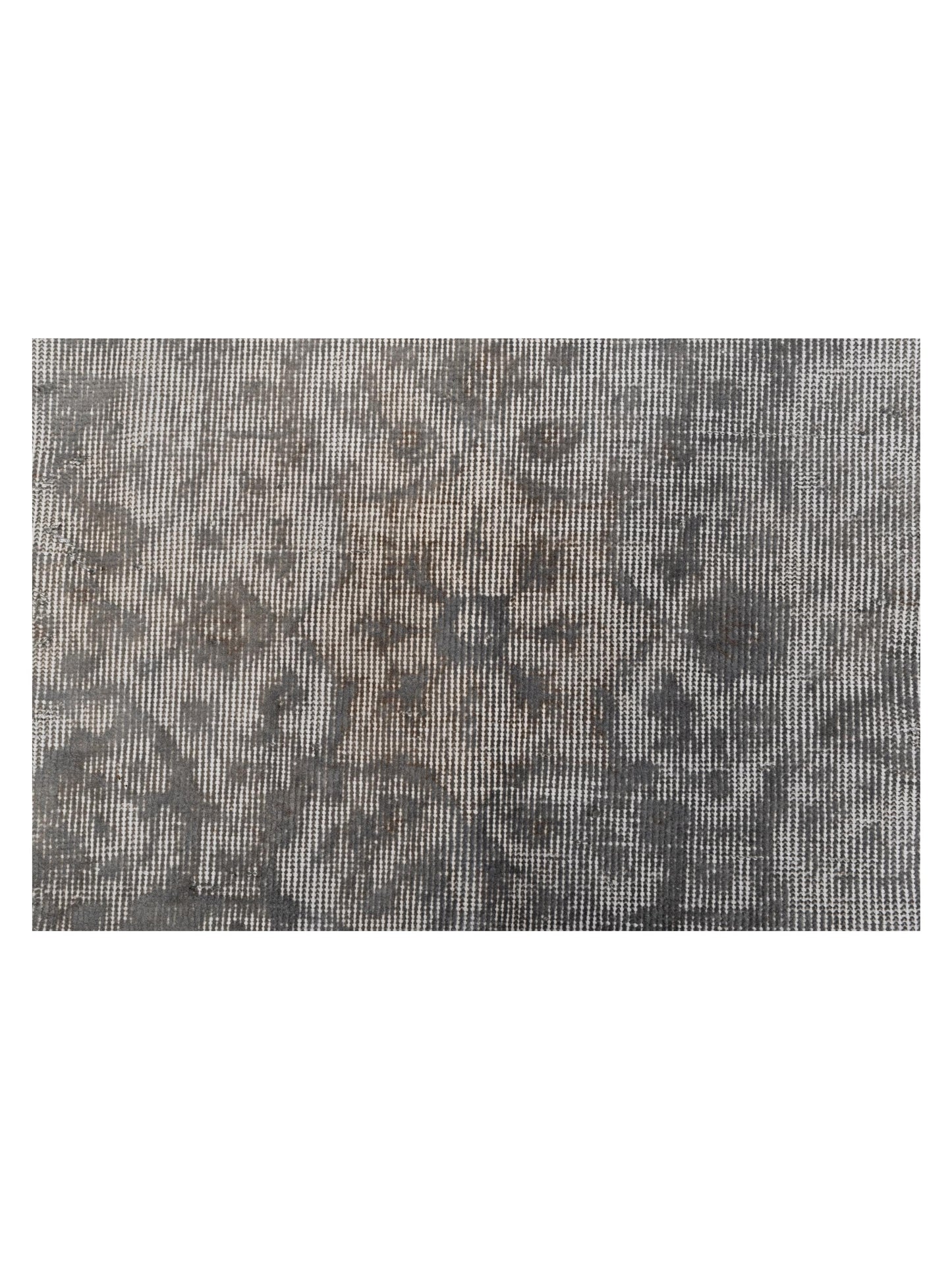 Vintage Light Gray 7.2x10.2 Hand Knotted Rug