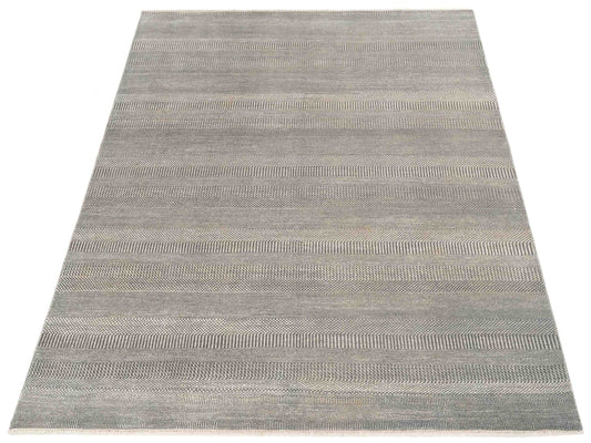Toneva Silver Silver 8x9.11 Hand Knotted Rug