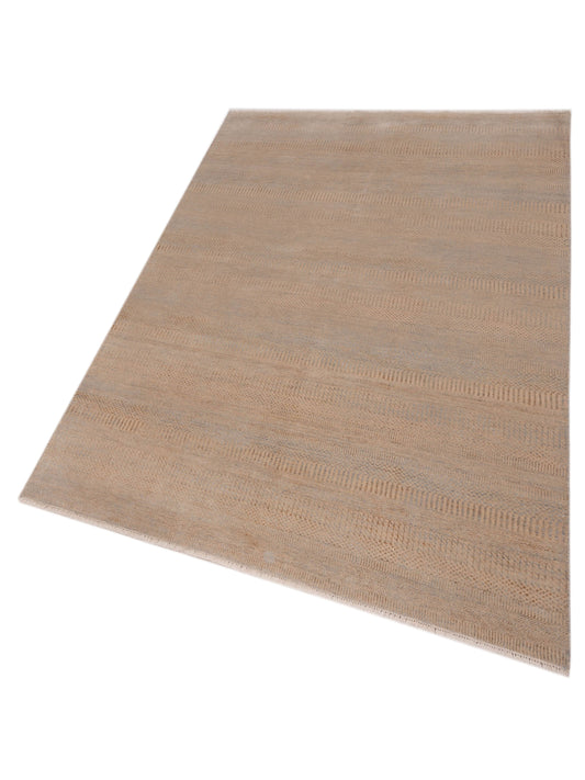 Toneva Beige Silver 6.1x9 Hand Knotted Rug