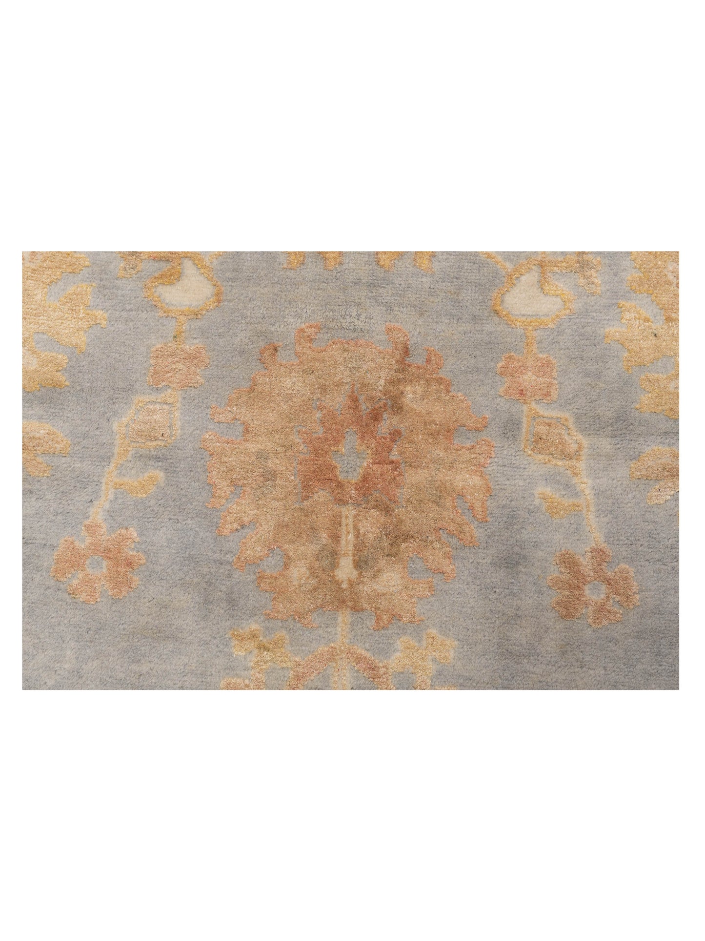 Oushara Gray Ivory 7.11x10 Hand Knotted Rug