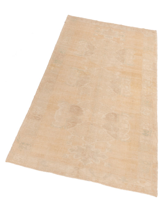 Nomadra Beige Beige 5.1x10.3 Hand Knotted Rug