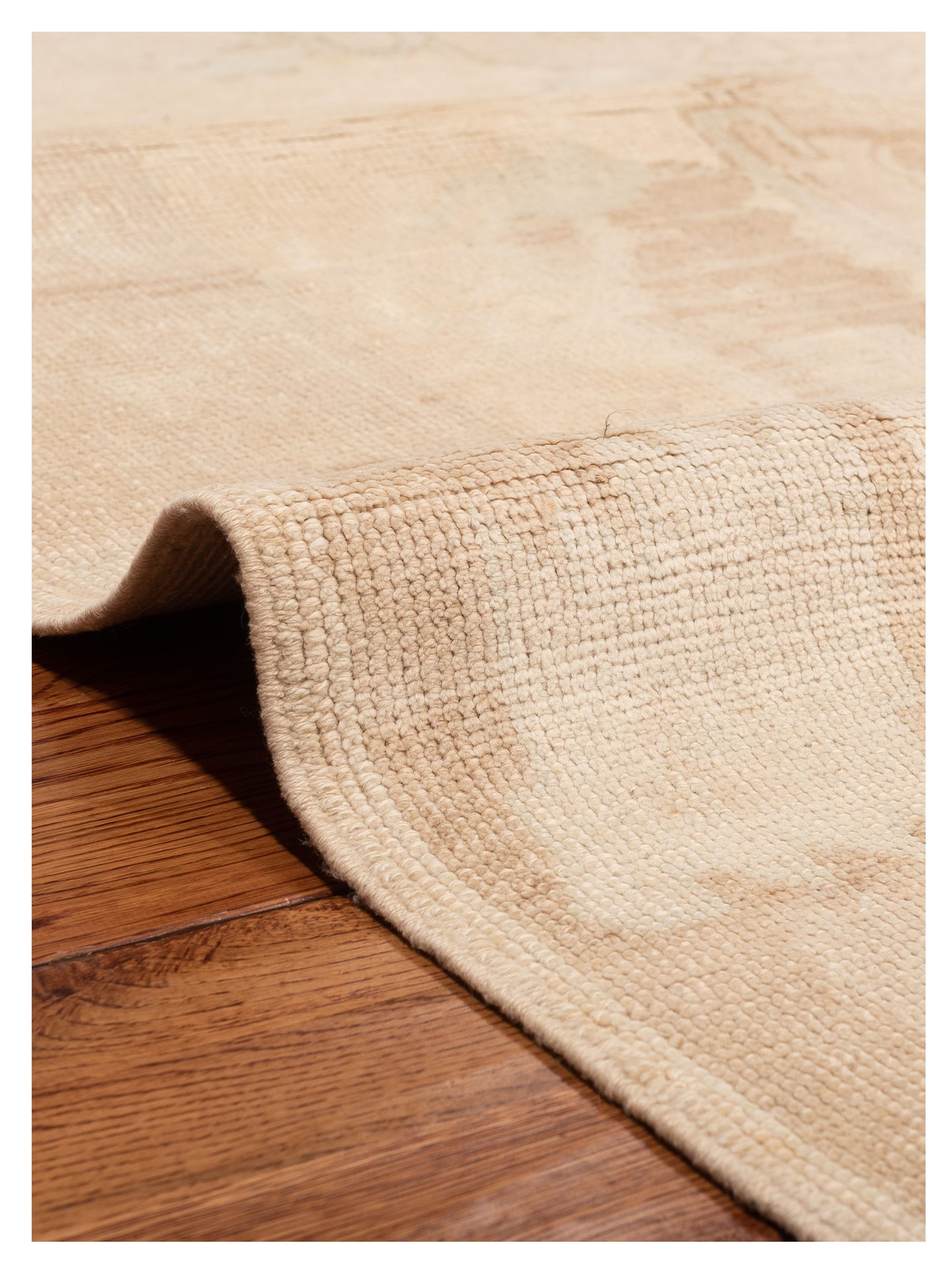 Nomadra Beige Beige 5.1x11.2 Hand Knotted Rug