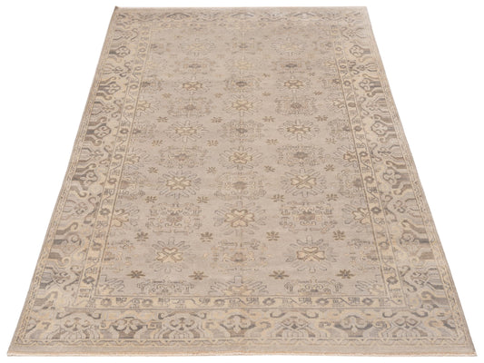 Distona Silver Beige 6x9 Hand Knotted Rug