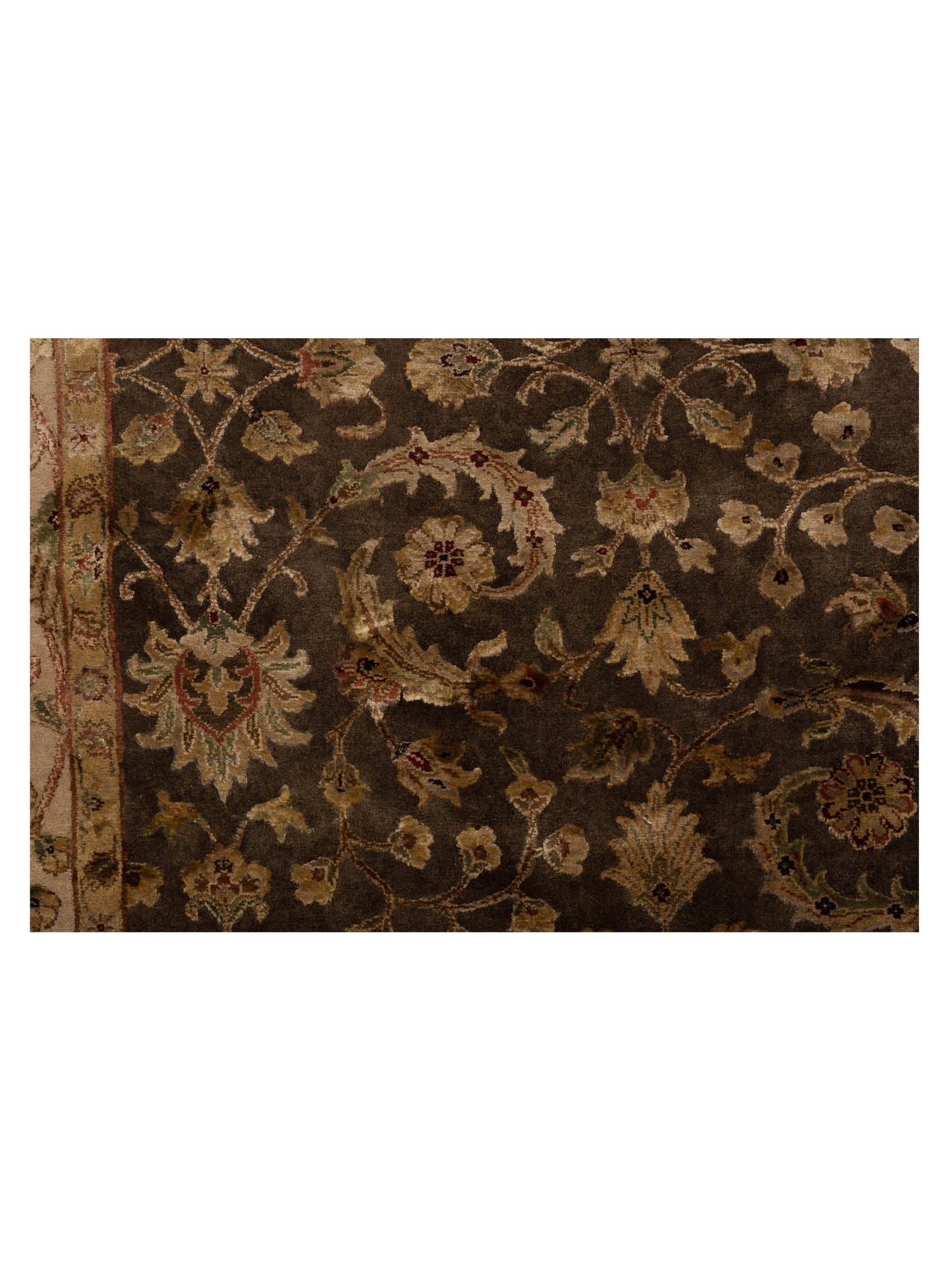 Javira Silk Brown Beige 6.2x9.8 Hand Knotted Rug