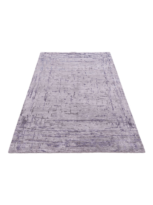 Tenzari Gray 3.11x6.2 Hand Knotted Rug