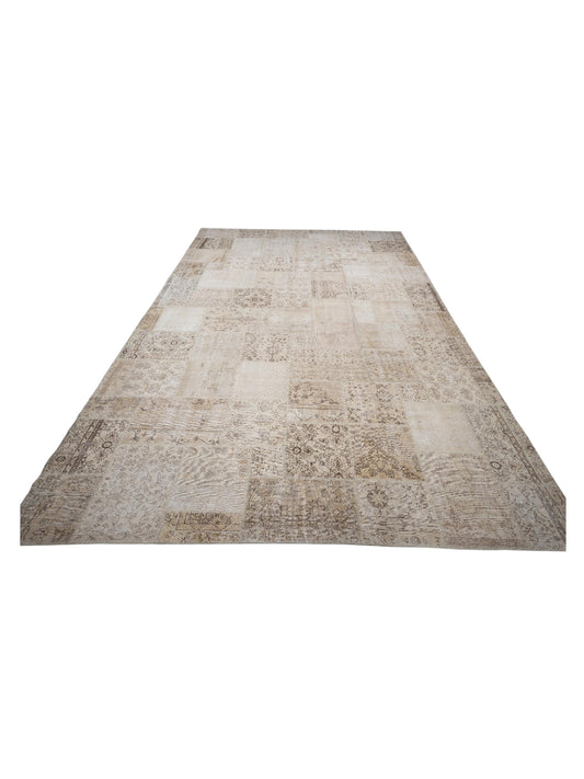 Patchwork Natural 12x18.1 Hand Knotted Rug