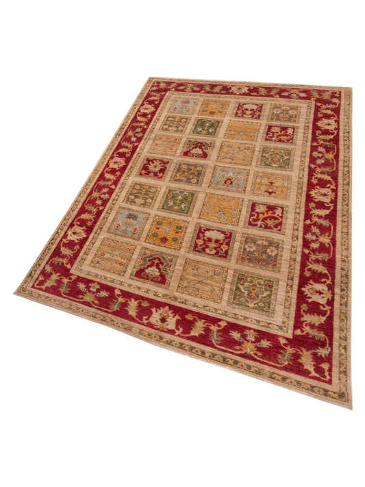 Sabira Multi 6.8x9.8 Hand Knotted Rug