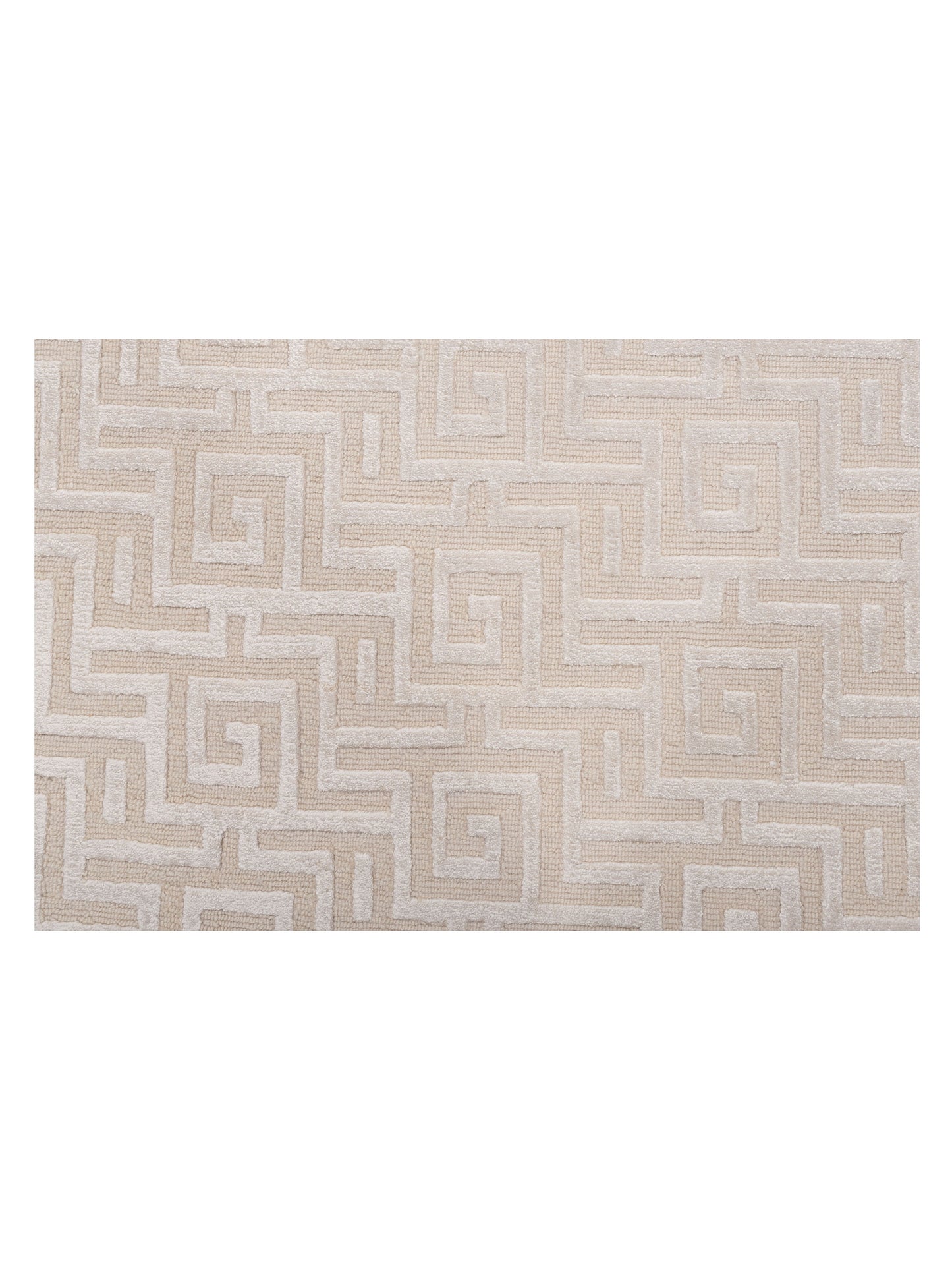 Tenzari Ivory 8x9.11 Hand Knotted Rug