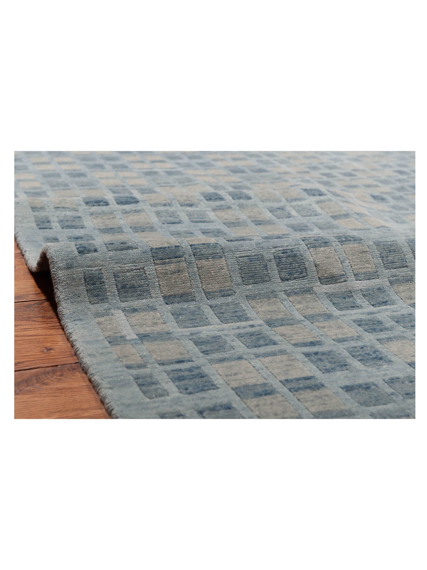 Tenzari Sea Blue Sea Blue 9.2x12.1 Hand Knotted Rug