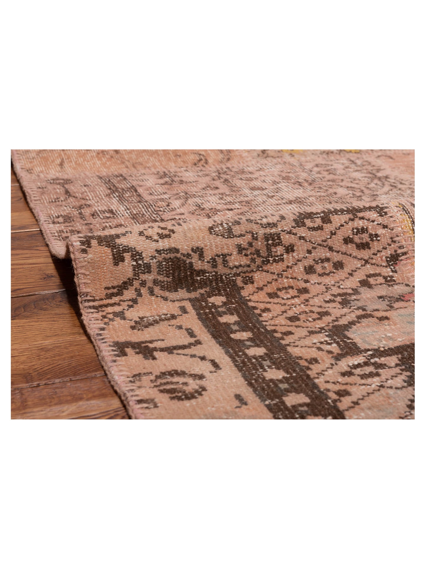 Patchwork Pink 3.11x6 Hand Knotted Rug