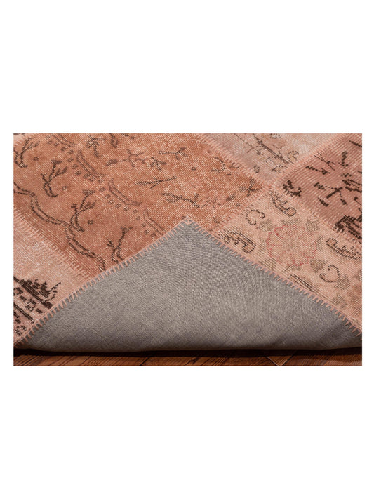 Patchwork Pink 9x12 Hand Knotted Rug