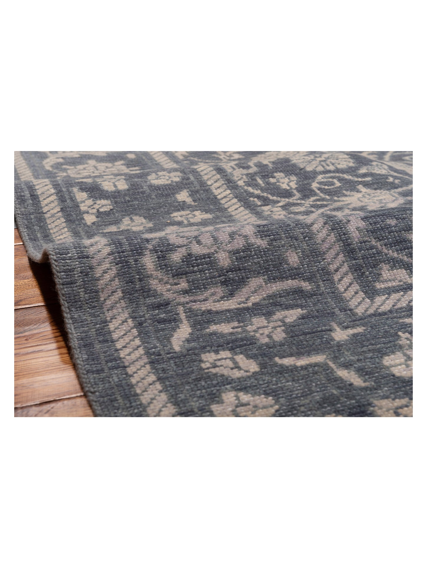 Oushara Gray 7.9x9.9 Hand Knotted Rug