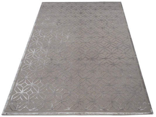 Bambelle Silver 8x10 Hand Knotted Rug