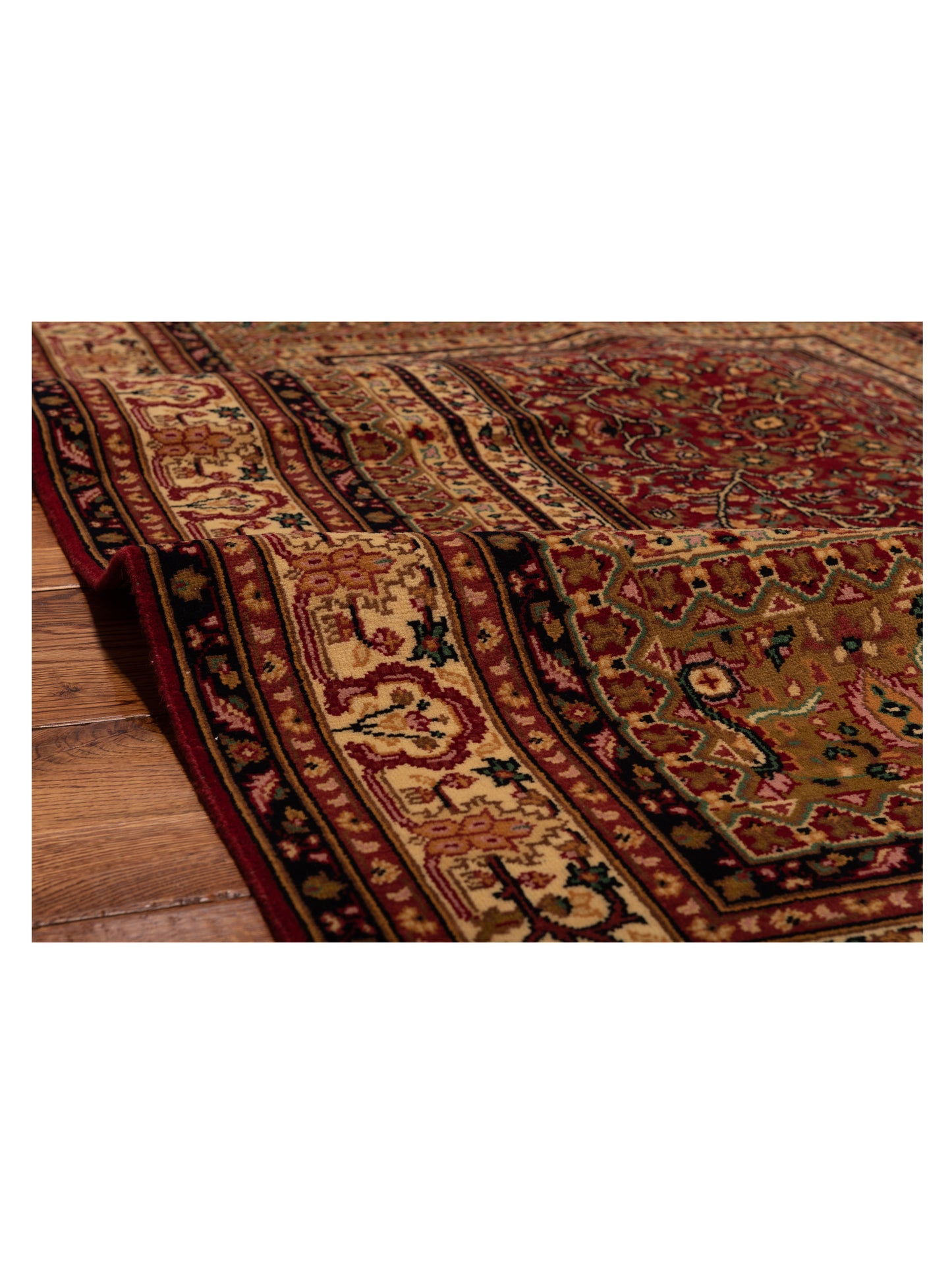 Sansira Red Ivory 4.1x6.1 Hand Knotted Rug