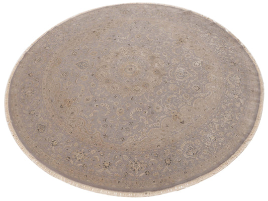 Javira Silk Gray Gray 9.11x9.11 Hand Knotted Rug