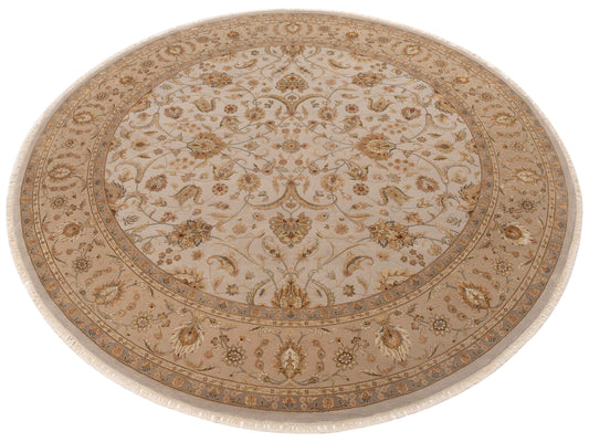 Javira Silk Beige Gold 10x10 Hand Knotted Rug