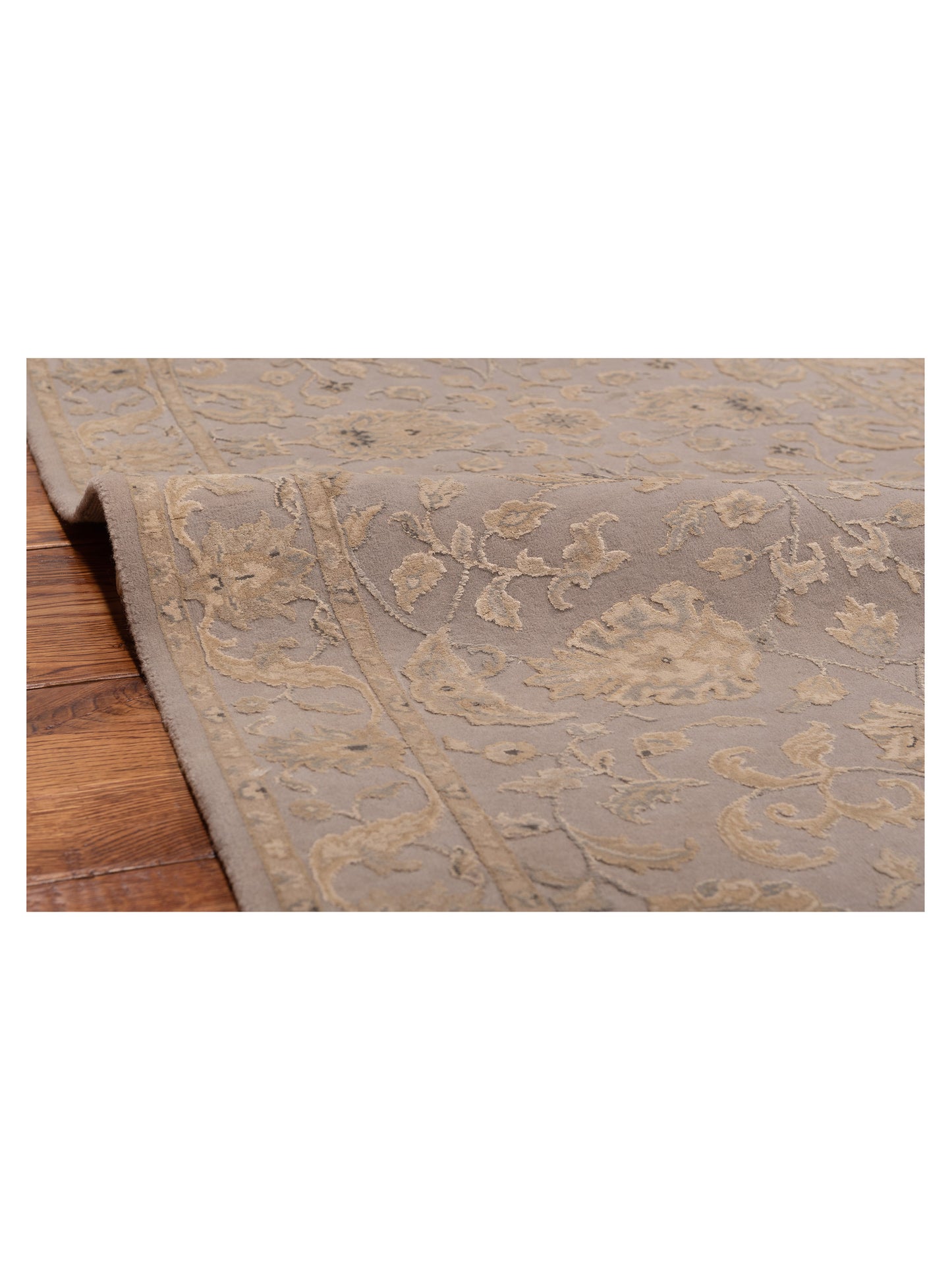 Javira Silk Gray Gray 2.7x6 Hand Knotted Rug