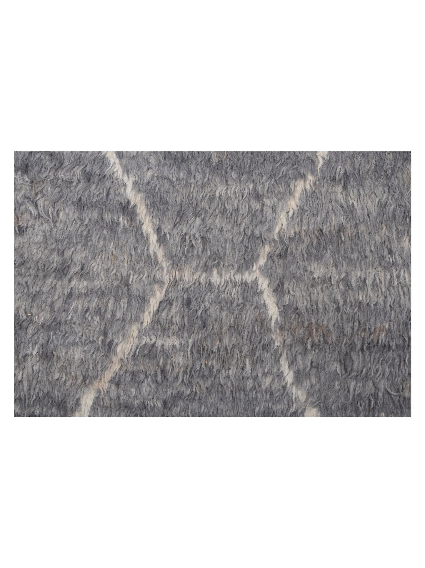 Baskra Gray Ivory 10.5x14.5 Hand Knotted Rug