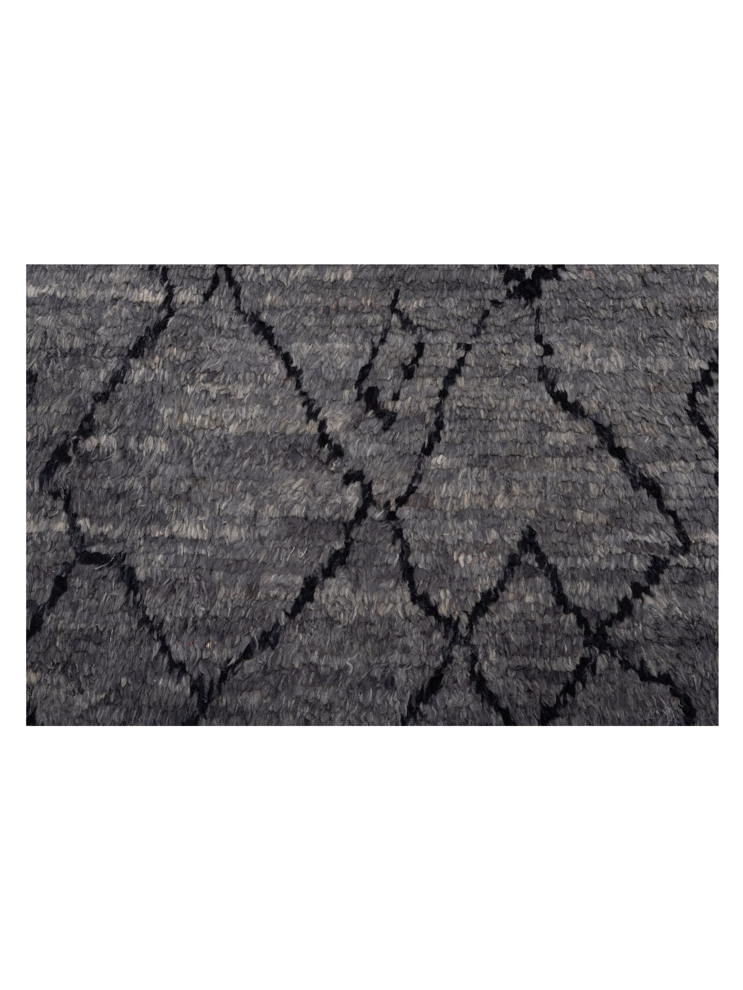 Baskra Gray Black 8.2x11.1 Hand Knotted Rug