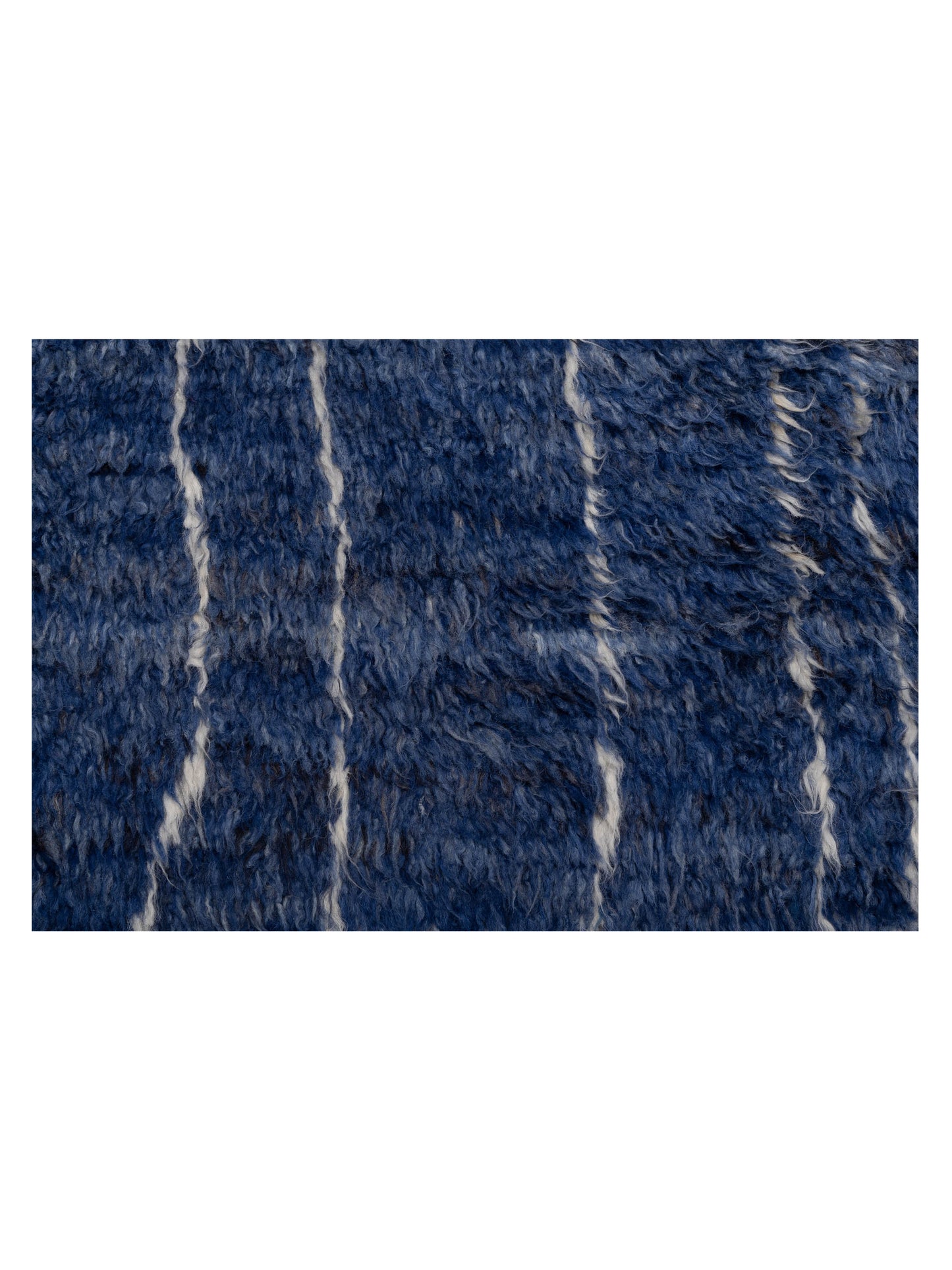 Baskra Dark Blue Ivory 9.4x11.3 Hand Knotted Rug