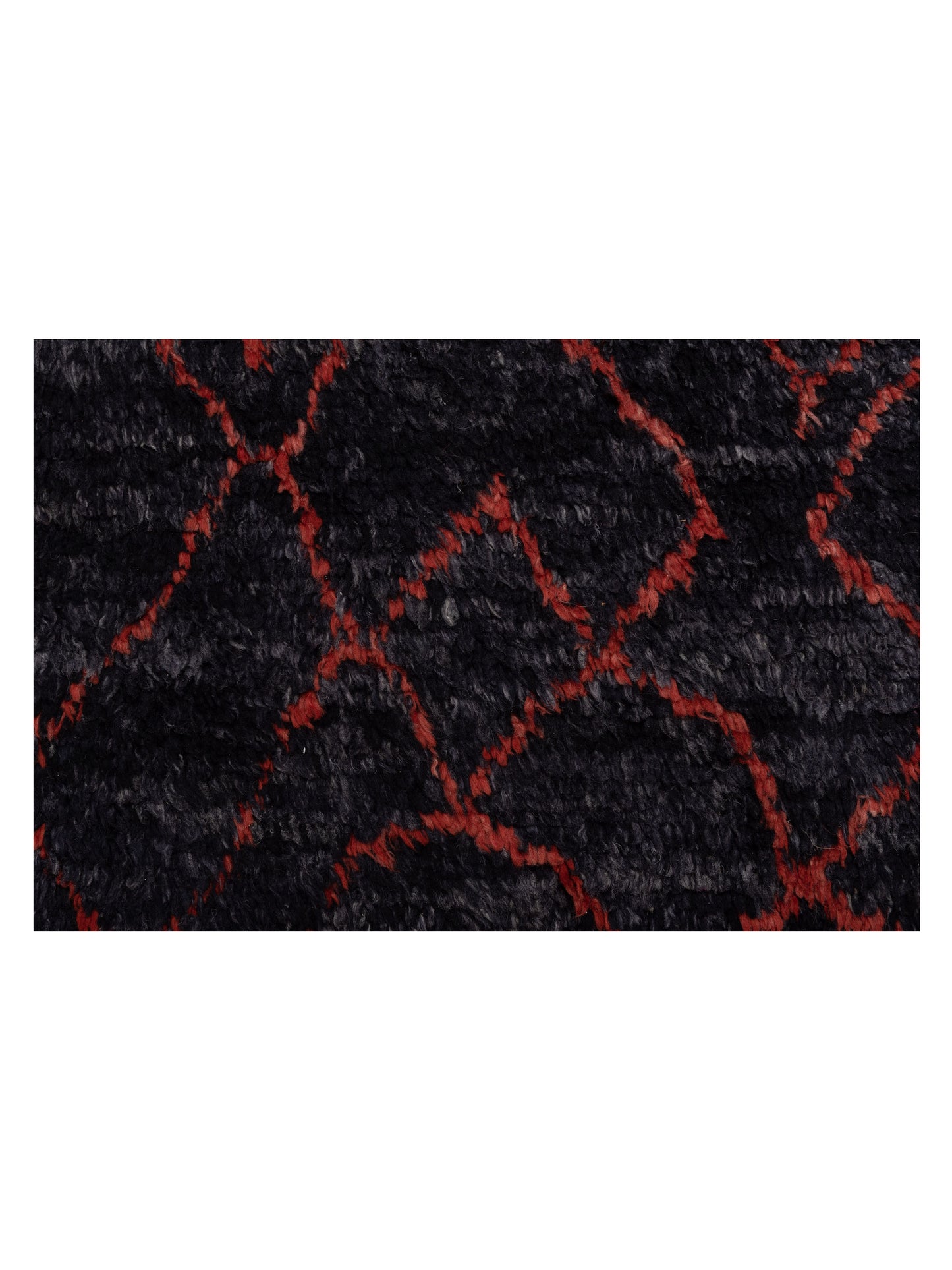 Baskra Charcoal Red 9.5x13.1 Hand Knotted Rug